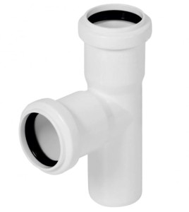 Trójnik KANALIZACYJNY 40mm 90° PP PCV Odpływowy Łącznik Rozdzielacz Złączka