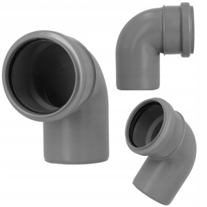 Kolano KANALIZACYJNE 75mm 90° PCV PP Złączka Łącznik Rury Odpływowe Kolanko
