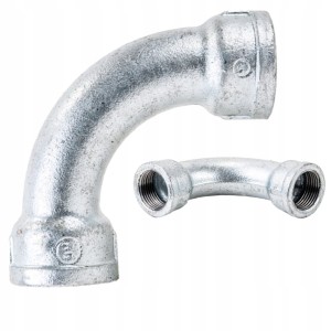 Łuk Żeliwny 5/4'' Kolanko Kolano Długie Mocne Ocynkowane 90° GW WW Nyplowy