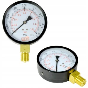 Manometr tarczowy 100 mm radialny 0-2.5 bar M20x1,5 dolny
