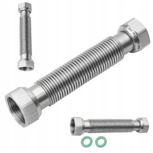 Wąż Wężyk Nierdzewny Regulowany do Wody Sanitarniatów 3/4'' 220-420mm GW/GW