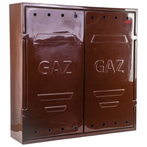 Szafka skrzynka gazowa na 3/4 gazomierze 1000x1000x250 brązowa