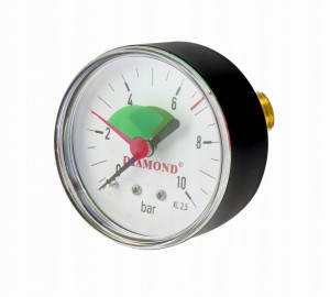 Manometr tarczowy 50 mm axialny 0-4 bar tylny ciśnieniomierz