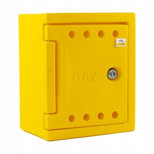Skrzynka szafka gazowa na zawór 250x300x170mm żółta
