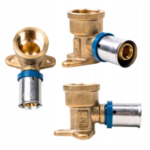 Kolano Kolanko PEX Wieszakowe 20x3/4 GW Zaprasowywane Zaciskane Złączka CO