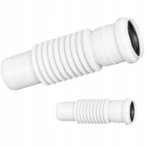 Kolano Kanalizacyjne 40x165mm Kolanko Złącze Harmonijkowe Rura ELASTYCZNA