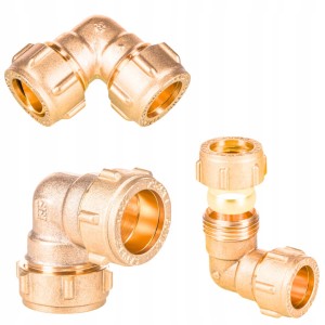 Kolano skręcane 15 do rur miedzianych zaciskowe Conex miedź