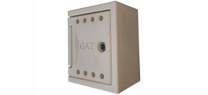 Skrzynka gazowa na zawór 250x300x170mm krem