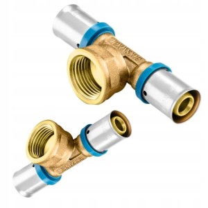 Trójnik PEX Zaprasowywany 25x3/4x25mm GW Redukcyjny Alupex TYP U Zaciskany