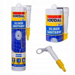 Silikon Sanitarny BIAŁY Uszczelniający do Płytek Łazienki WC Kuchni 280 ml