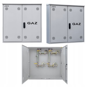 Szafka gazowa 1000x1000x250 na 4 gazomierze