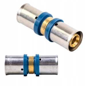 Mufa Złączka PEX 32x32mm Mufka Równoprzelotowa Zaprasowywana Alupex TYP U