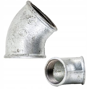 Kolano Kolanko Żeliwne Ocynkowane 3/4'' cala WW GW DN20 SOLIDNE 45° Złączka