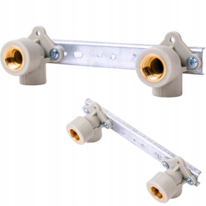 Listwa Montażowa Baterii PP-R Kolano Zgrzewane 20x1/2 100mm Płytka Ścienna