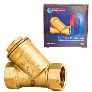 Filtr Skośny MAGNETYCZNY 1/2'' do Wody Pitnej MOCNY Mosiężny Osadnikowy