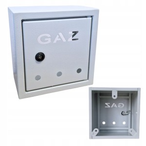 Skrzynka aluminiowa na zawór 25x25x15 aluminium naścienna szara zaworowa