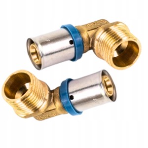 Kolanko Kolano PEX 25x3/4 GZ Zaprasowywane Alupex Złączka TYP U Zaciskane