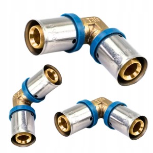 Kolanko Kolano PEX 20x20 Zaprasowywane Alupex Złączka Zacisk TYP U Mocne