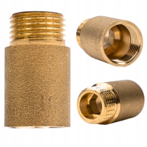 Przedłużka Mosiężna 1/2'' cala 20mm Złączka Prosta GW/GZ MOCNY MOSIĄDZ