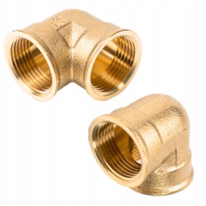 Kolanko Kolano Mosiężne 1/2'' cala DN15 GW Wewnętrzne MOCNY MOSIĄDZ ŁUK