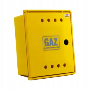 Szafka Skrzynka gazowa zawór 250x300x150 żółty