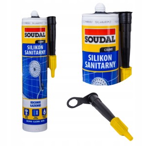 Silikon Sanitarny CZARNY Uszczelniający do Płytek Łazienki WC Kuchni 280 ml