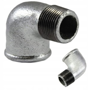 Kolanko Kolano Żeliwne 2'' cale DN50 GW/GZ WZ Nyplowe Ocynkowane ŁUK 90°