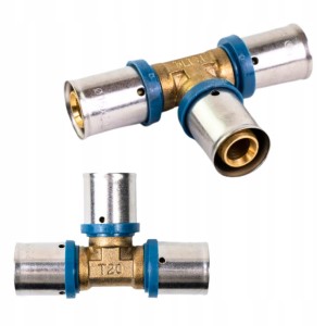 Trójnik PEX Zaprasowywany 20x16x20mm Redukcyjny Alupex TYP U Zaciskany